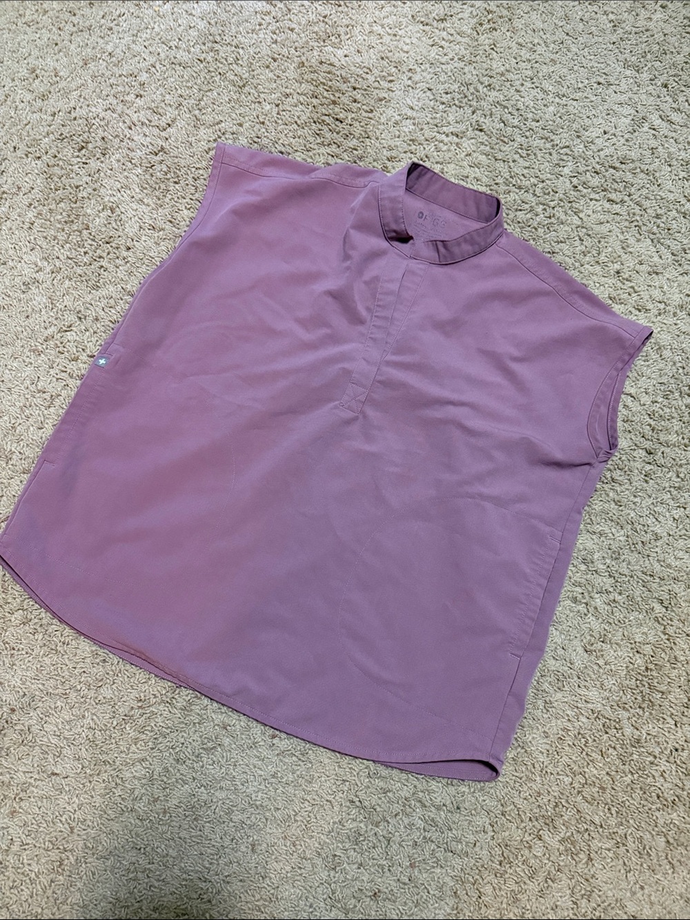 Figs Women’s Oversized Scrub Top Shirt - Mauve